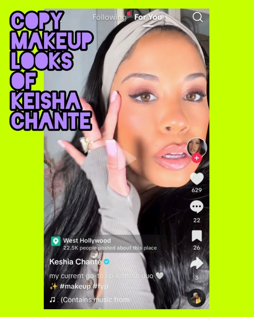 Keisha Chante nude natural face make up look in 2024